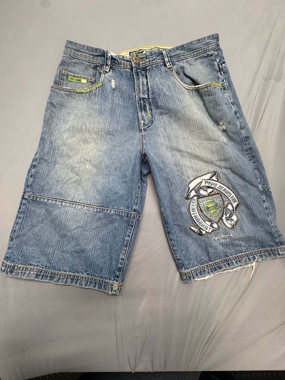 Pepe Jeans Denim Shorts Embroidered Logo